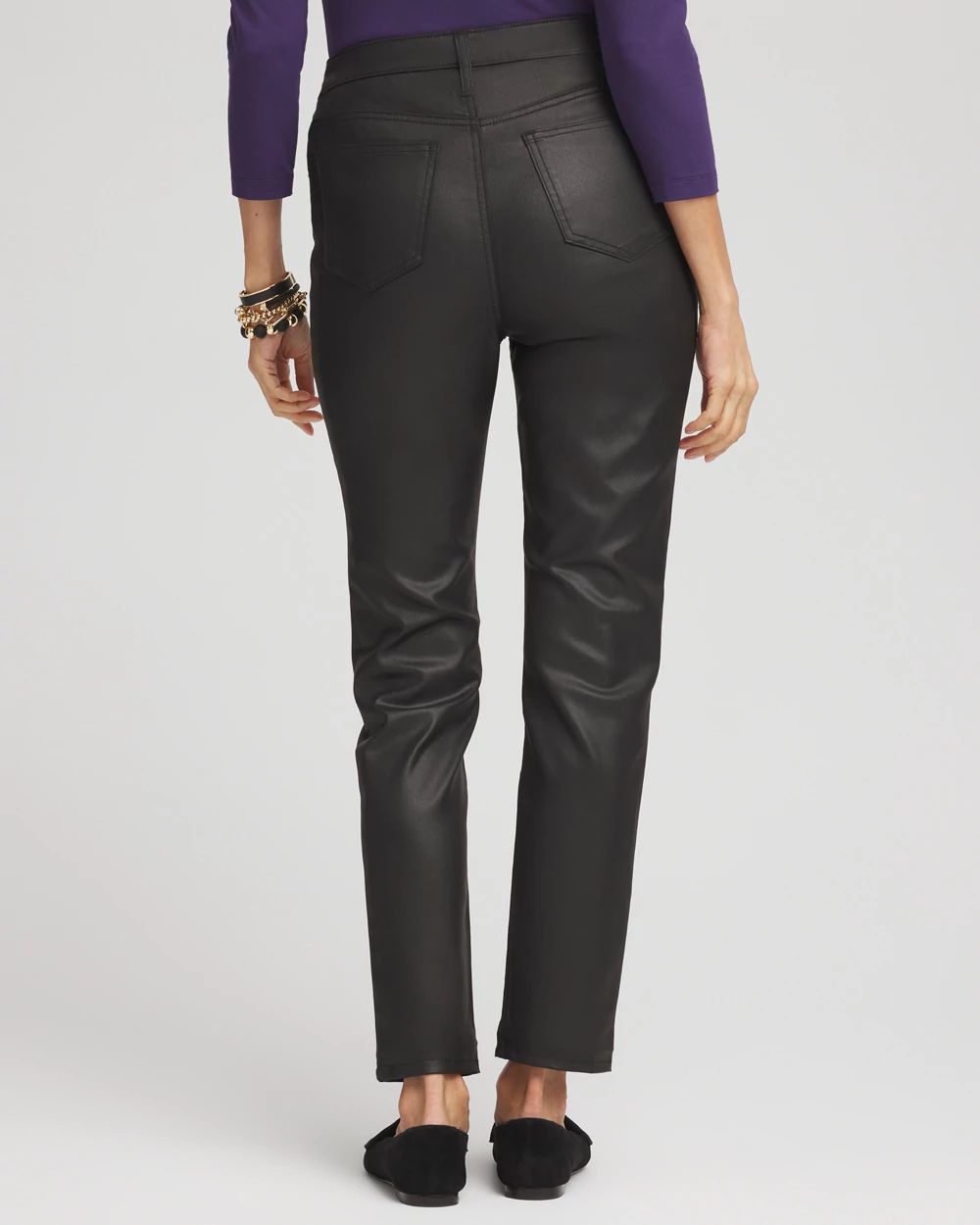 Girlfriend Coated Ankle Jeans