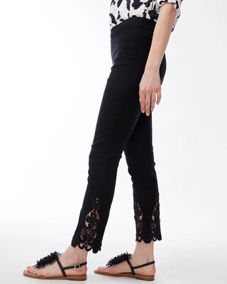 Brigitte Crochet Slim Ankle Pants