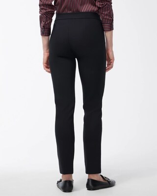 Bi-Stretch Front Seam Slit Ankle Pants