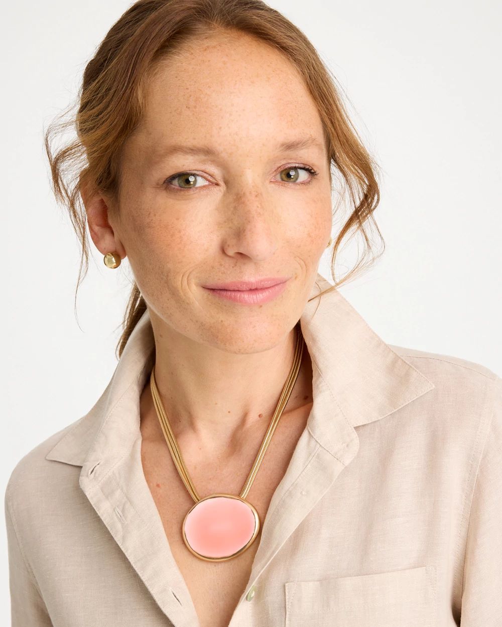 Coral Pendant Necklace click to view larger image.