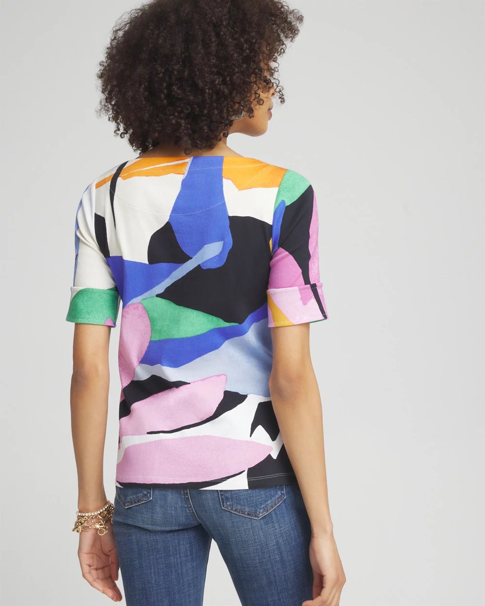 Tropical Bateau Neck Tee