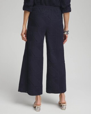 Geo Eyelet Soft Cropped Pants click to view larger image.