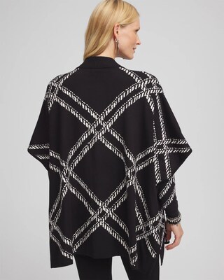 Plaid Mockneck Ruana click to view larger image.