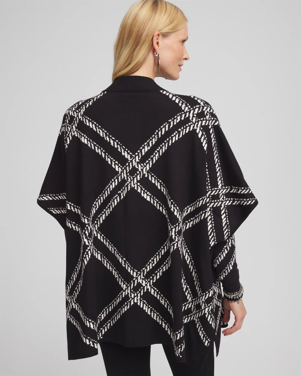 Plaid Mockneck Ruana