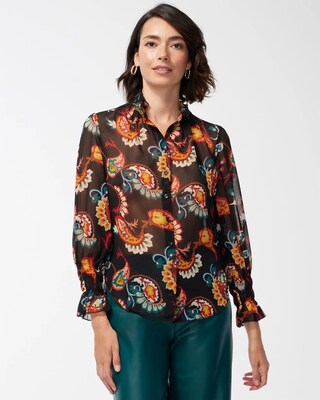 Chiffon Paisley Shirt