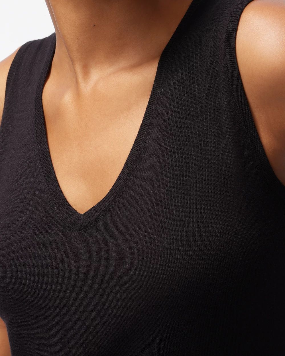 Spun Rayon V-Neck Tank