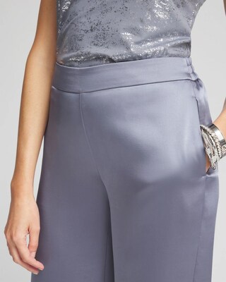 Satin Wide Leg Pants click to view larger image.