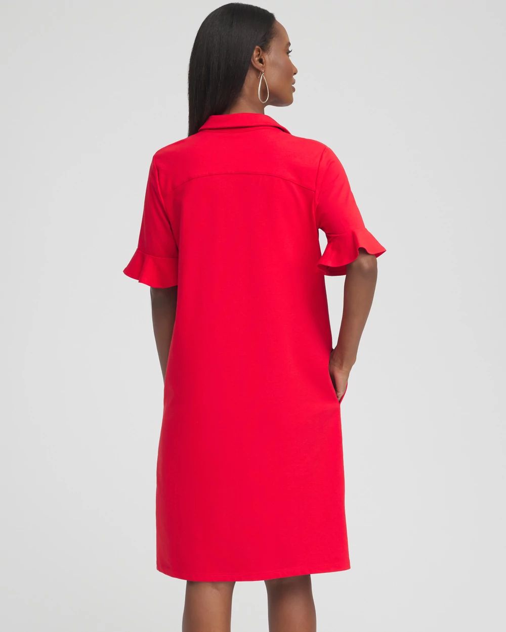 Zenergy® UPF Ruffle Sleeve Polo Dress