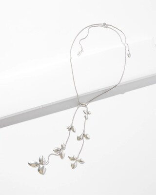 Adjustable Leaf Pendant Y-Necklace