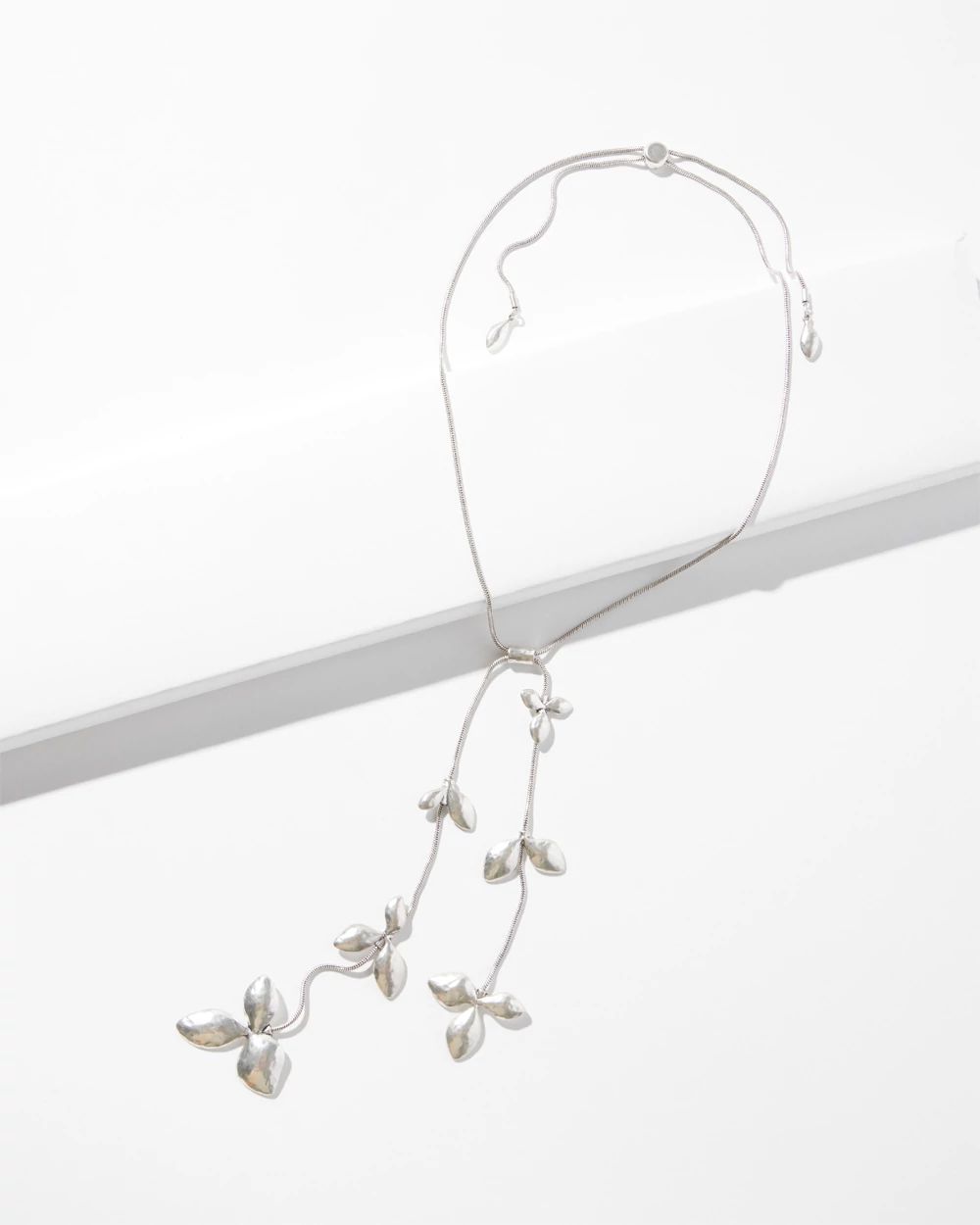 Adjustable Leaf Pendant Y-Necklace