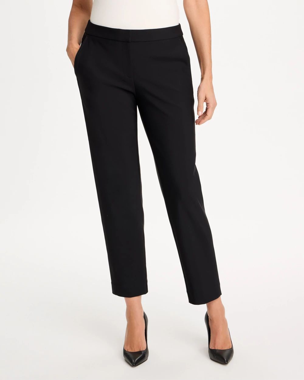 Emme Soft-Stretch Slim Ankle Pants click to view larger image.