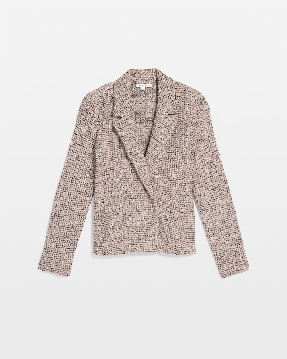 Double Breasted Tweed Blazer