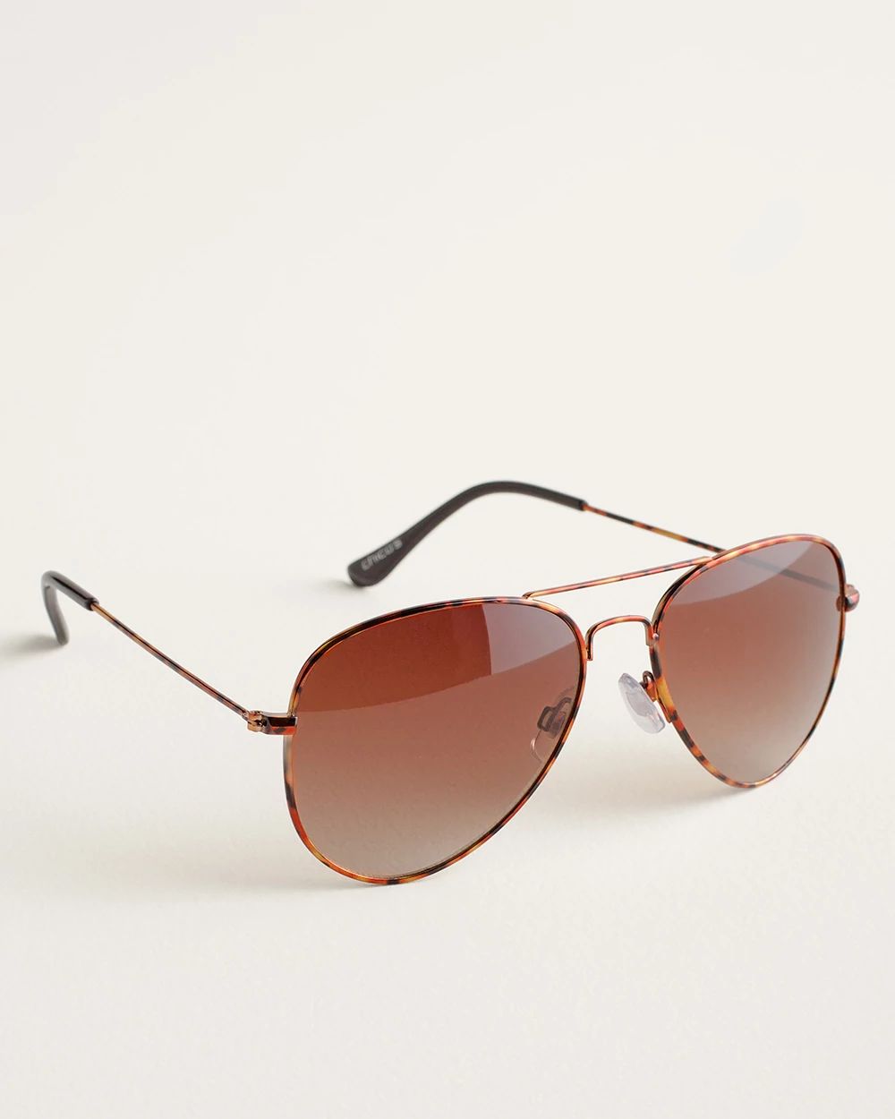 Leopard-Print Aviator Sunglasses