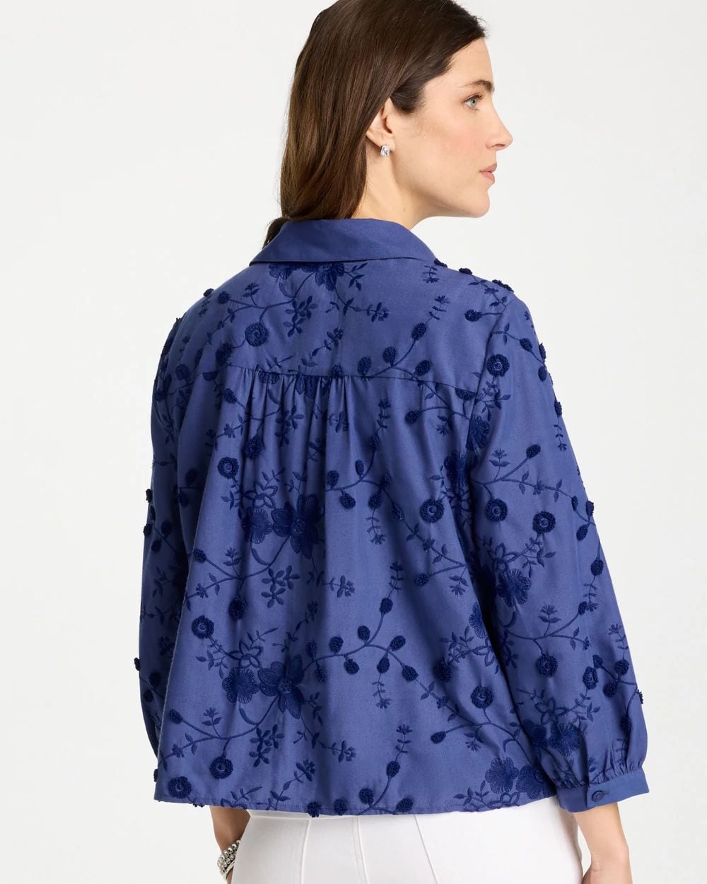 3D Floral Embroidered Top