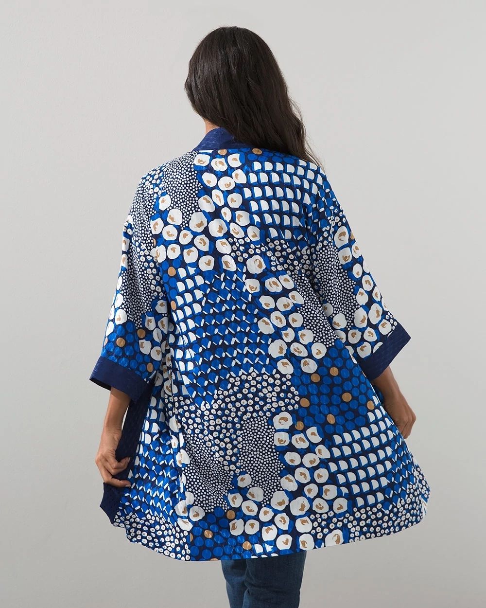 Mixed Dot Crepe Kimono