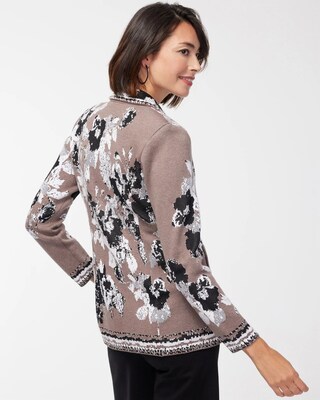 Neutral Floral Jacket Cardigan