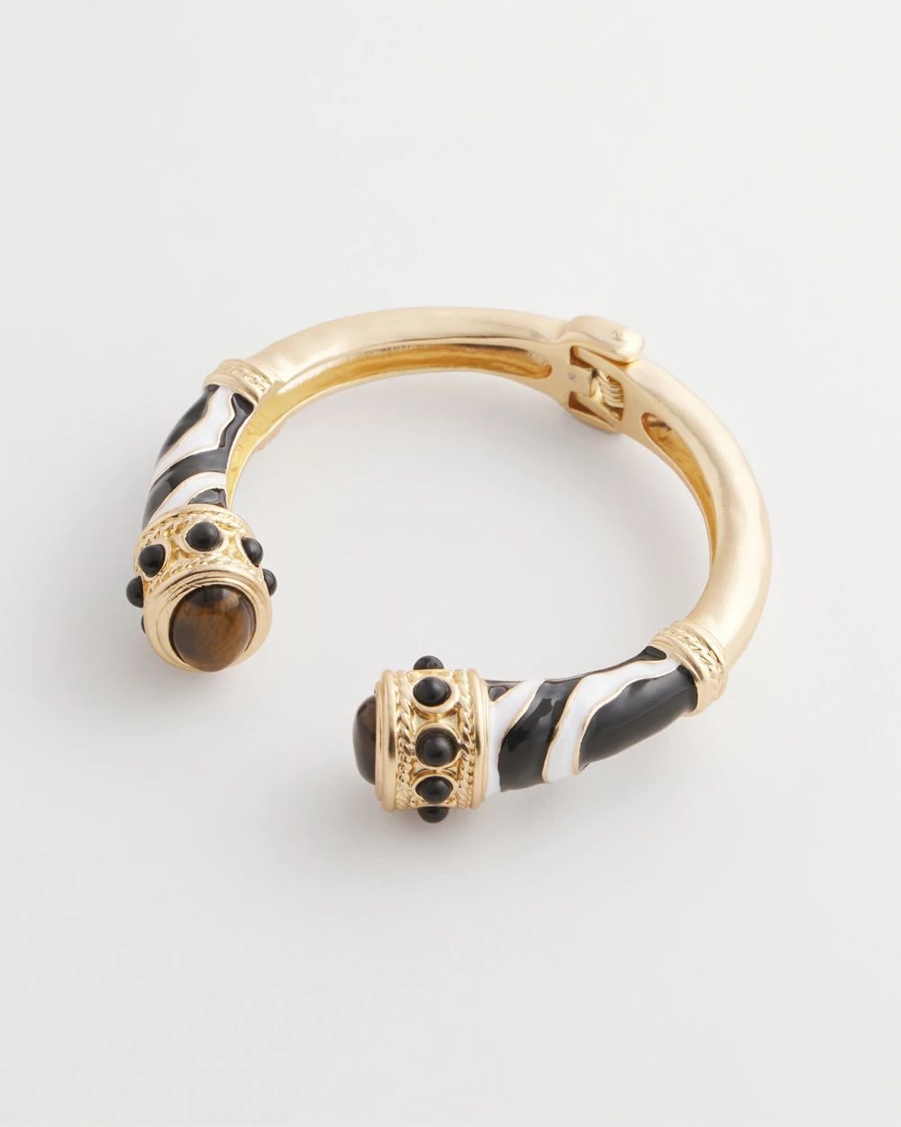 Zebra Hinge Cuff Bracelet