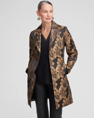 Floral Jacquard Topper
