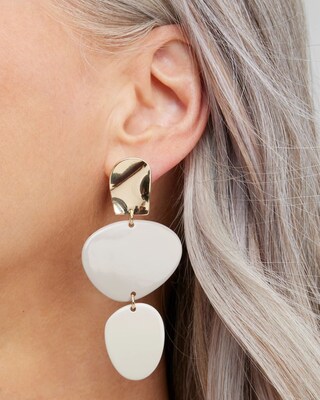 Grey Linear Earrings