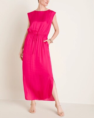 Tie-Waist Pocketed Maxi Dress