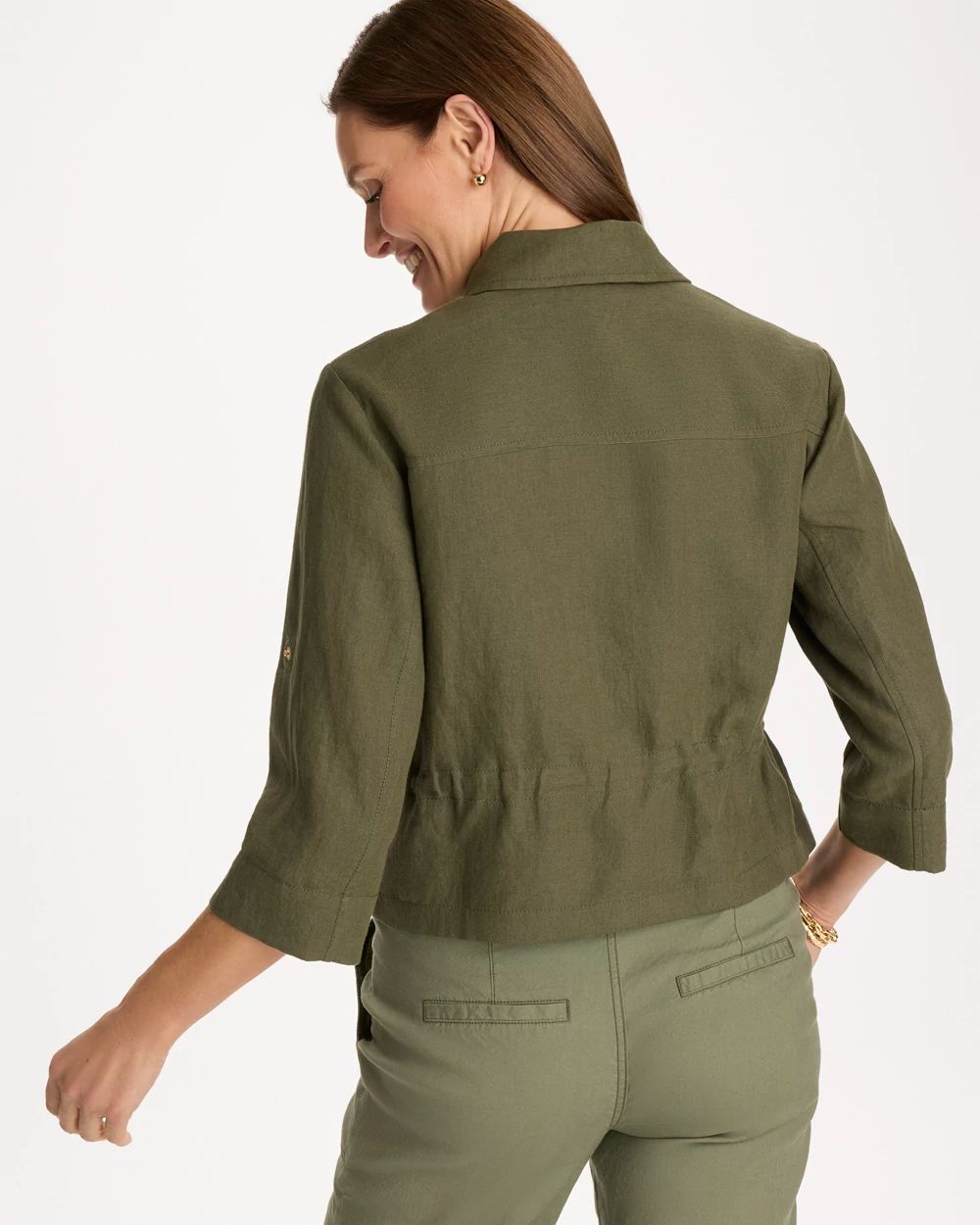 Linen Cargo Jacket click to view larger image.