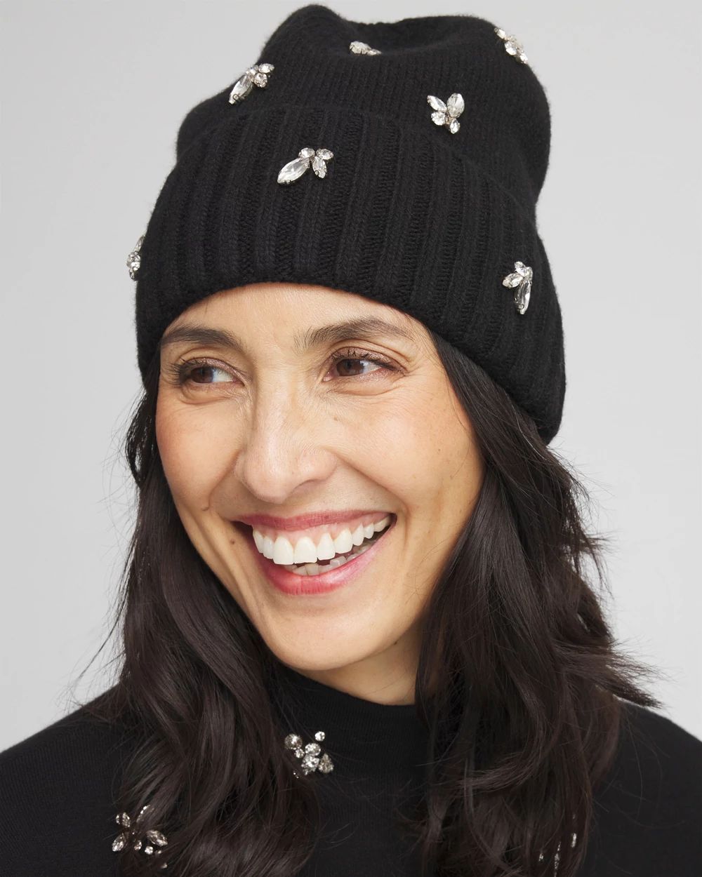 Embellished Cashmere Blend Hat