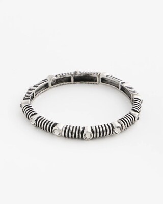Silvertone Stretch Bracelet