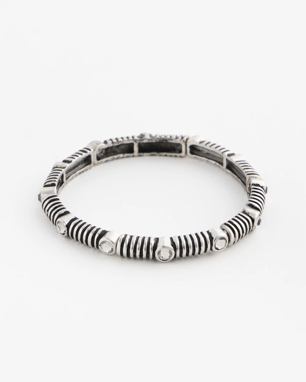 Silvertone Stretch Bracelet