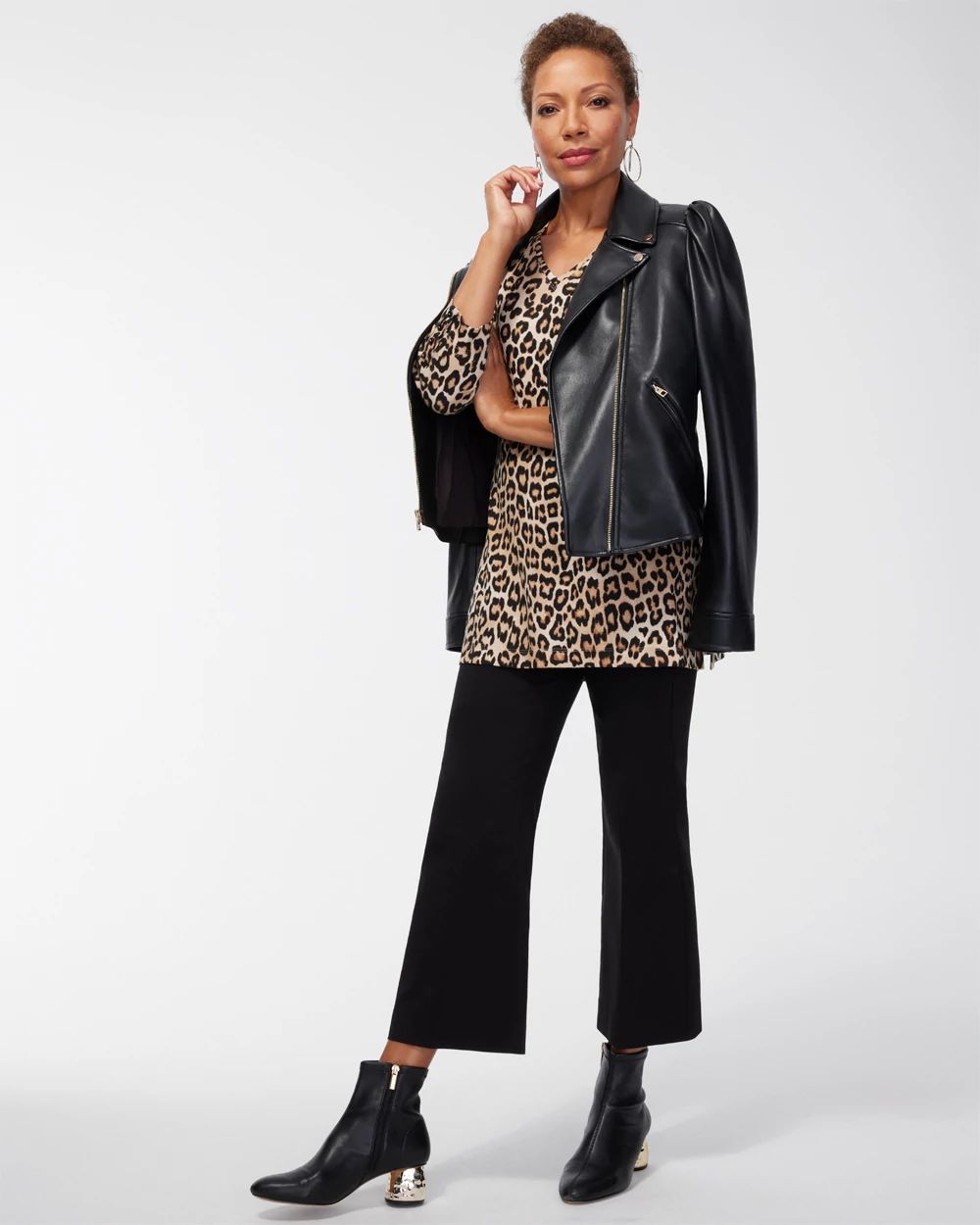 Pima Cheetah Everyday Button Tunic