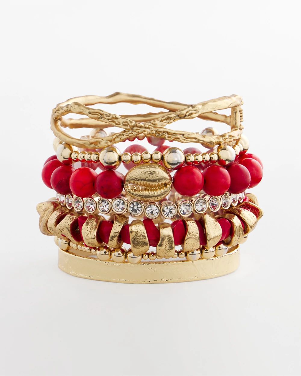 Goldtone Flexible Cuff Bracelet