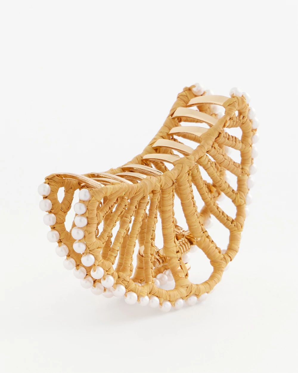 Embellished Raffia Hair Clip