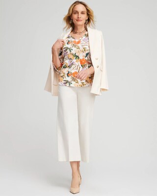 Floral 3/4 Sleeve Tee