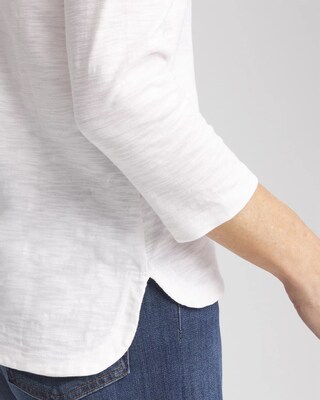 Slub 3/4-Sleeve Tee click to view larger image.