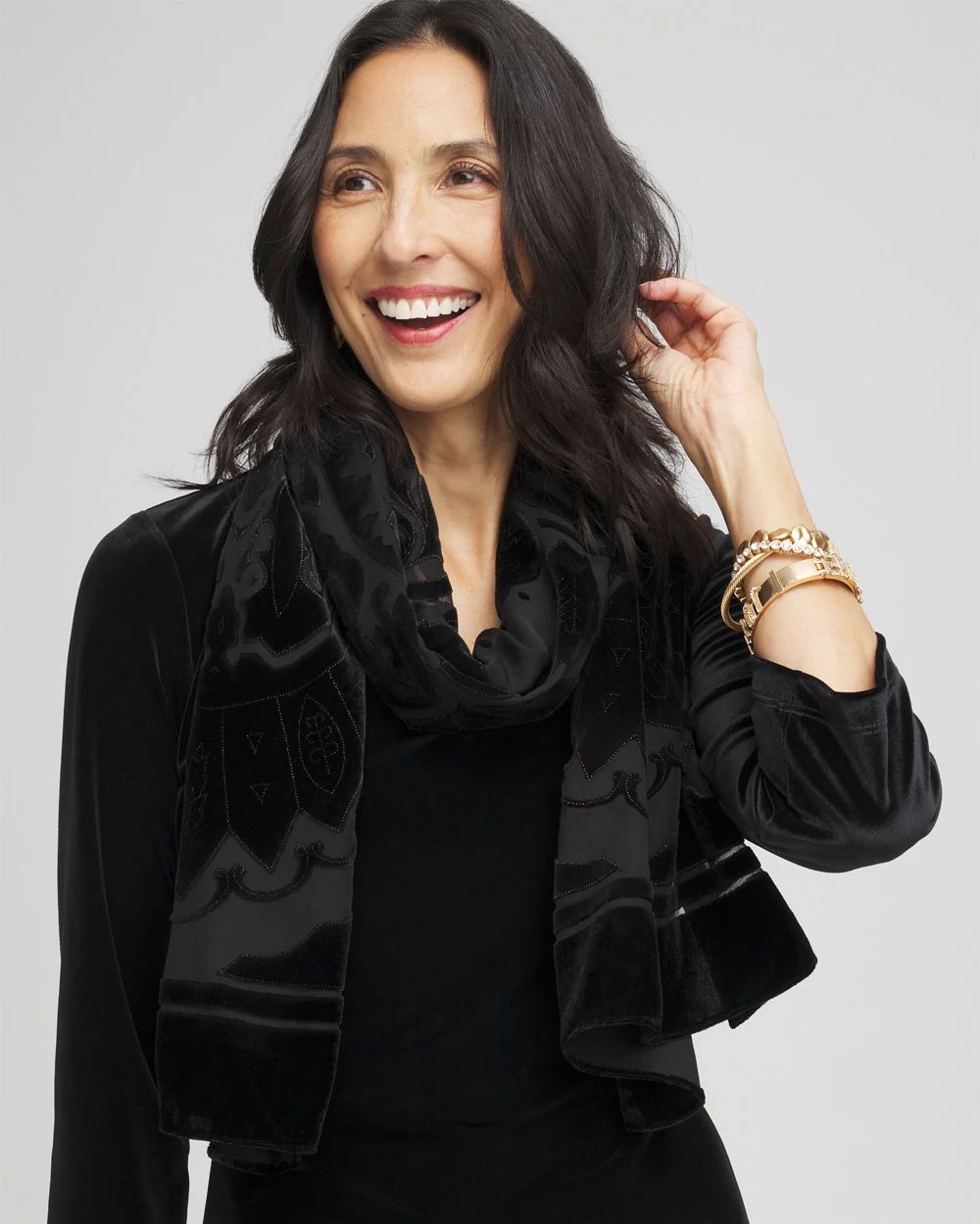 Velvet Burnout Scarf