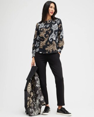 Zenergy® Mixed Animal Print Sweatshirt