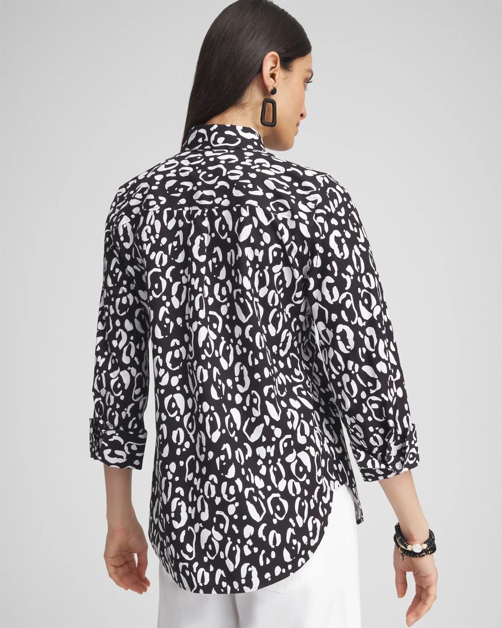 No Iron™ Stretch Leopard Shirt