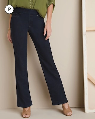Denim Slim Pull-On Boot-Cut Jeggings