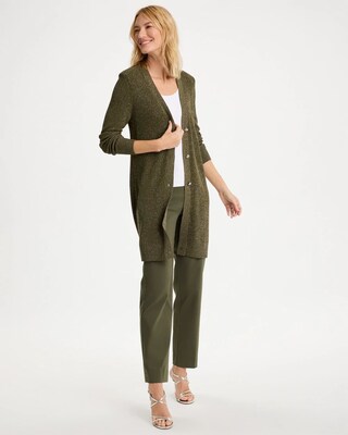 Belted Button-Front Sweater Coatigan click to view larger image.