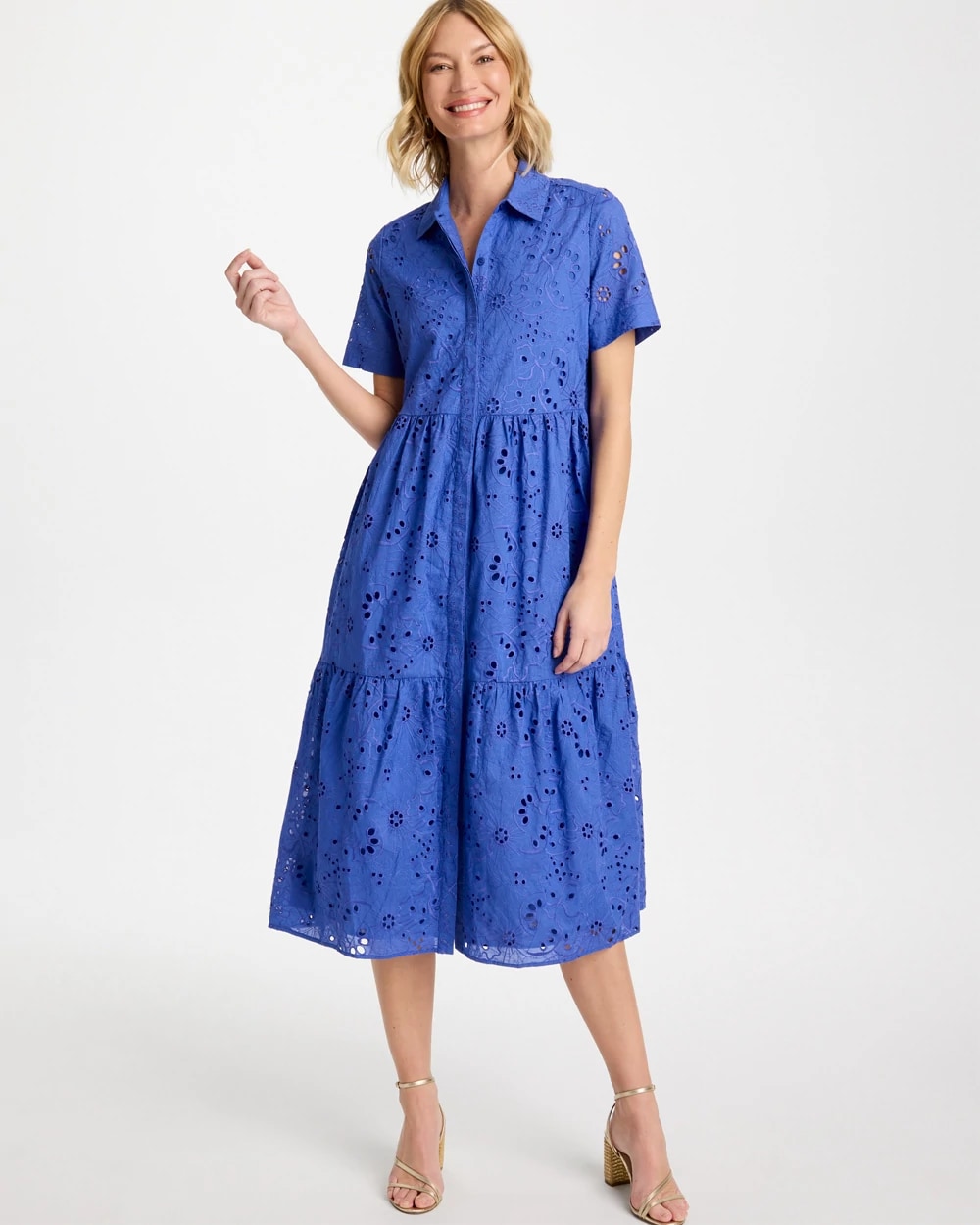 chicos tiered linen dress Chico's Summer