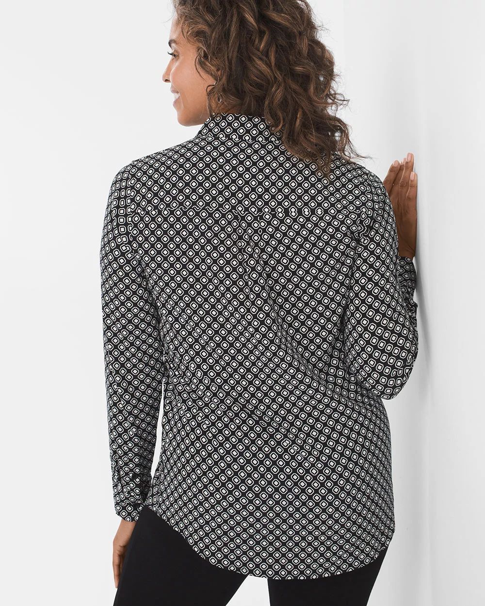 Silky Soft Geometric-Print Shirt