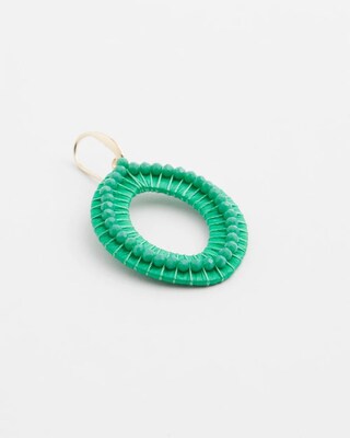 No Droop™ Green Navette Earrings