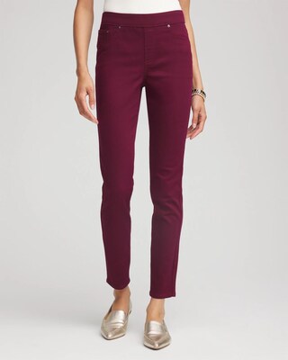 Pull-On Slim-Fit Ankle Jeggings