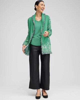 Fringe Bandana Print Cardigan