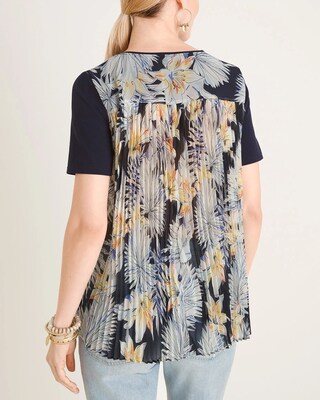 Floral Pleat-Back Top