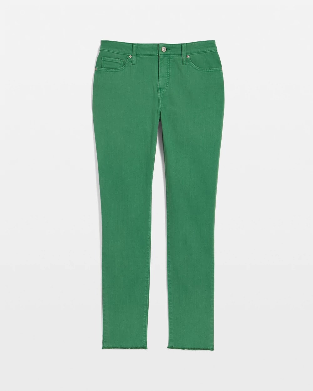 Girlfriend Fray Hem Ankle Jeans