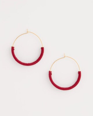 Thread Wrapped Hoop Earrings