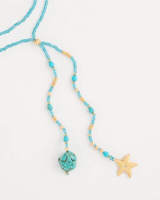 Genuine Turquoise Stone Y-Necklace click to view larger image.