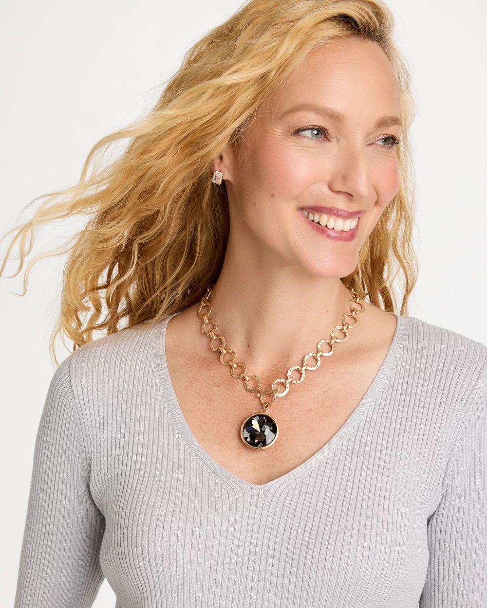 Toggle Pendant Necklace click to view larger image.