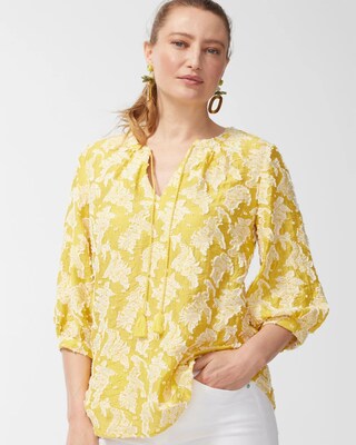 3D Jacquard Clip Dot Top