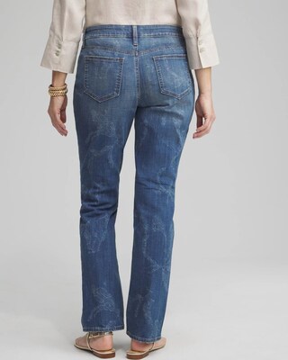 Girlfriend Laser Print Jeans